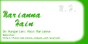 marianna hain business card